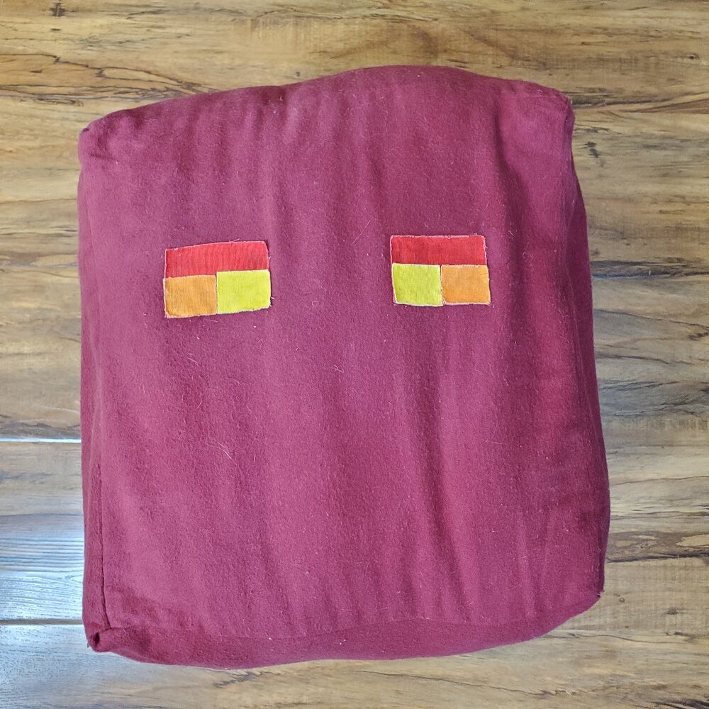 Handmade Minecraft Magma Plush Cube Pillow Footstool